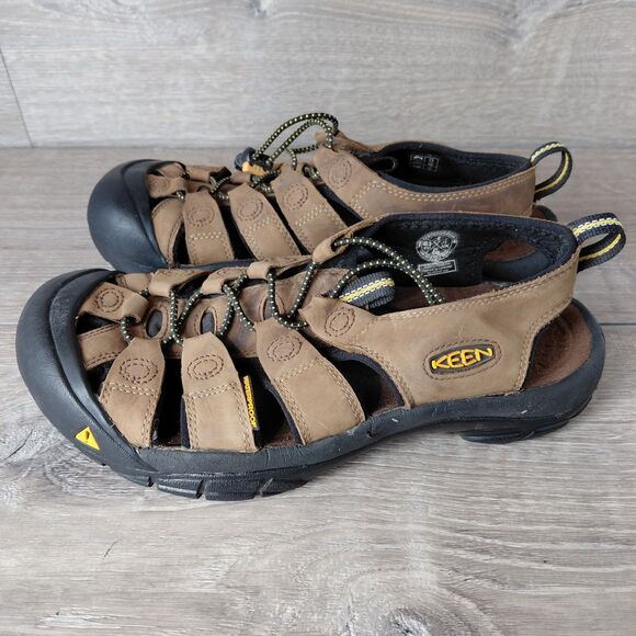 KEEN Newport H2 Sandals Mens 8 Brown Leather Waterproof Hiking Fisherman Shoes main image 9
